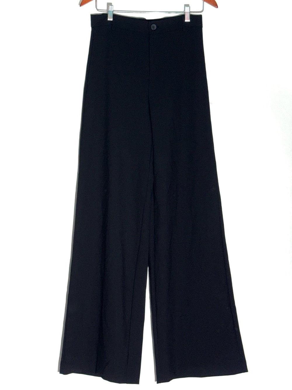 Zara Black High Rise Wide Leg Trousers Pants Minimalist Tailored M